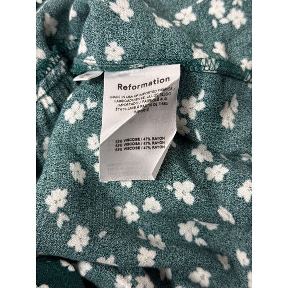 Reformation Green Floral Blouse - Picture 8 of 8